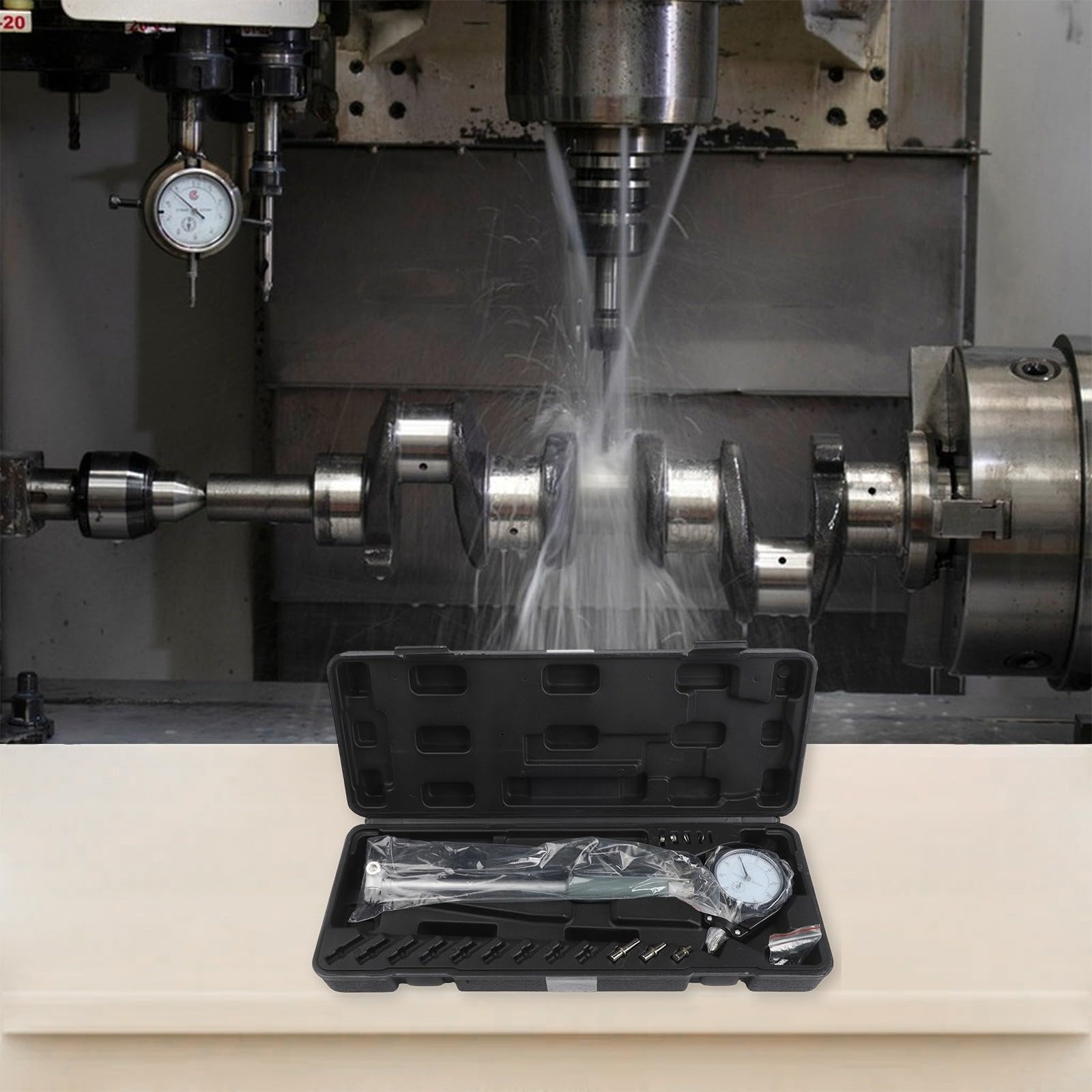Strumento di misurazione del diametro interno di precisione di 0,01 mm, con kit di 12 sonde in acciaio inossidabile (35-50 mm)