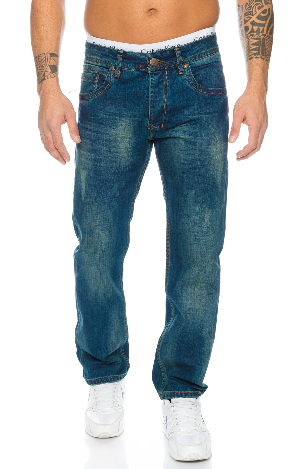 Rock Creek Herren Jeans Hose Denim Stretch Regular Fit Jeanshose Stonewashed W29-W44