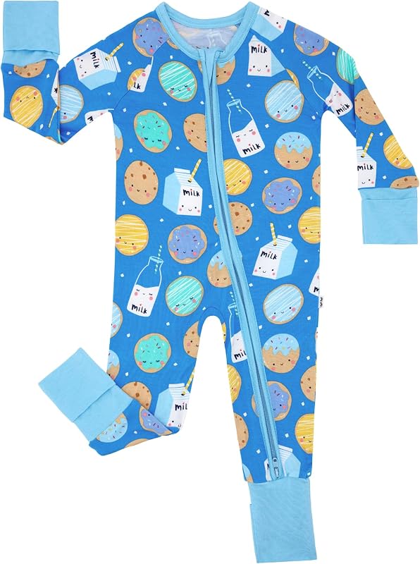 Little Sleepies Pajamas for Baby Boys & Girls, Viscose from Bamboo Baby Pajamas, Sleepers, 2-Way Zipper PJs | 2-way zipper, boys & girls kids pajamas, family matching, tagless, eczema-friendly, fold-over cuffs, seasonless, Preemie-3T