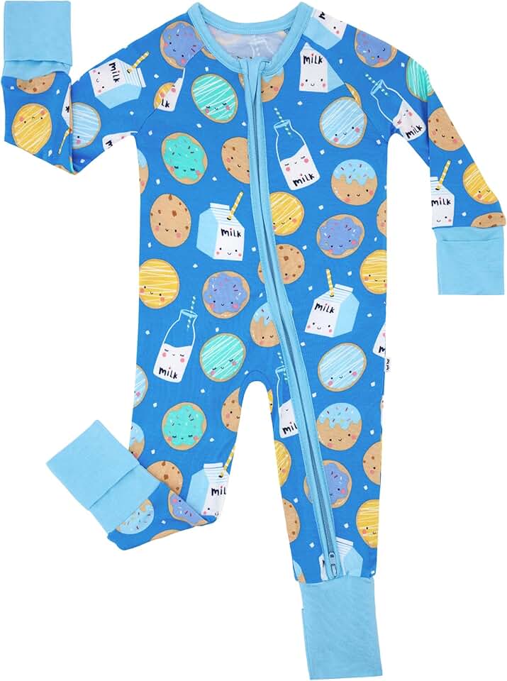 Little Sleepies Pajamas for Baby Boys & Girls, Viscose from Bamboo Baby Pajamas, Sleepers, 2-Way Zipper PJs