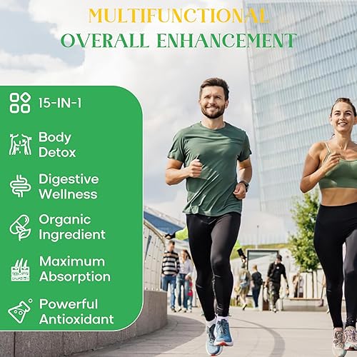 Miniatura 4 de Aglutinante de Desintoxicación 15 en 1, Carbón Activado, Zeolita y Arcilla de Bentonita, Chlorella, Suplemento de Desintoxicación de 1500 MG de