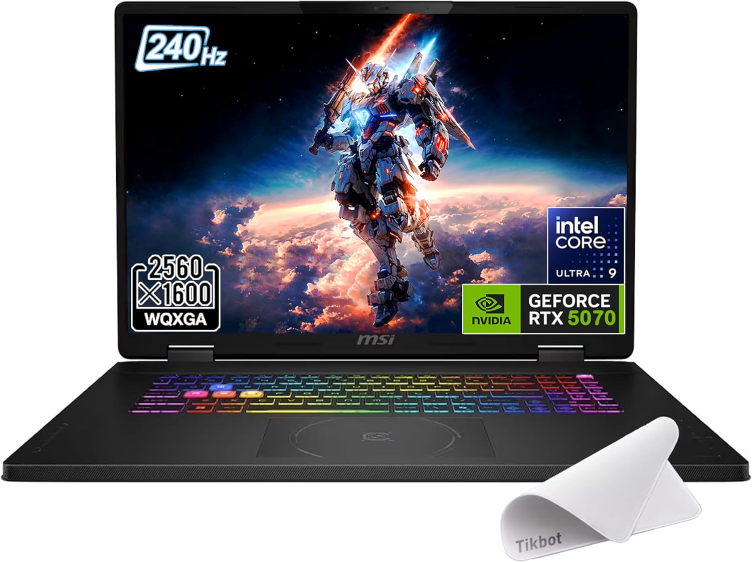 msi Crosshair 18 HX AI Gaming Laptop, 18″ QHD+ IPS 240Hz, Intel 24-core Ultra 9 275HX (>i9-14900HX), GeForce RTX 5070 (Up to 798 AI Tops), RGB Backlit, Thunderbolt, with Mouse pad (64, GB, 1, TB)