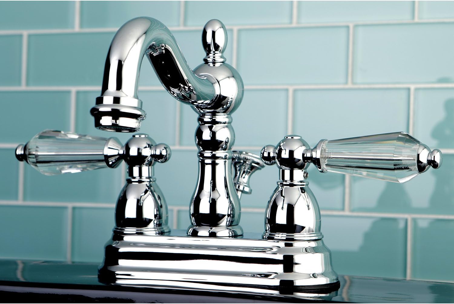 Kingston Brass KS1601WLL 4 in. Centerset Bathroom Faucet, Polished Chrome