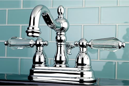 Miniatura 4 de Kingston Brass KS1601WLL Wilshire Grifo de baño central de 4 pulgadas, 4-34 pulgadas en alcance de boquilla, cromo pulido