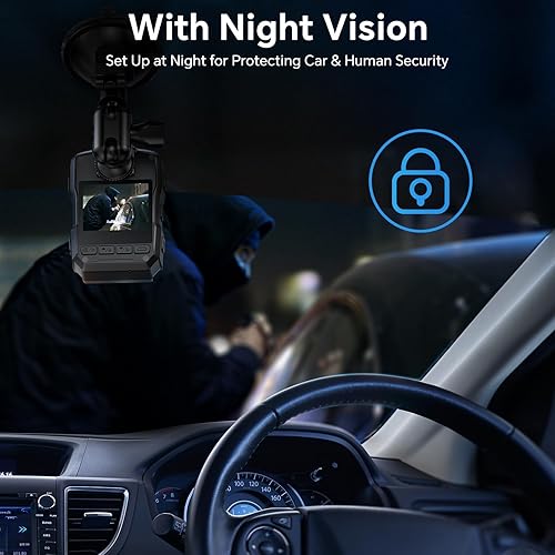 Miniatura 8 de BOBLOV Cámara montada en el cuerpo M5, videocámara 2K 128GB, batería de 4200mAh para grabación de video de 15 horas, cámara montada en el cuerpo