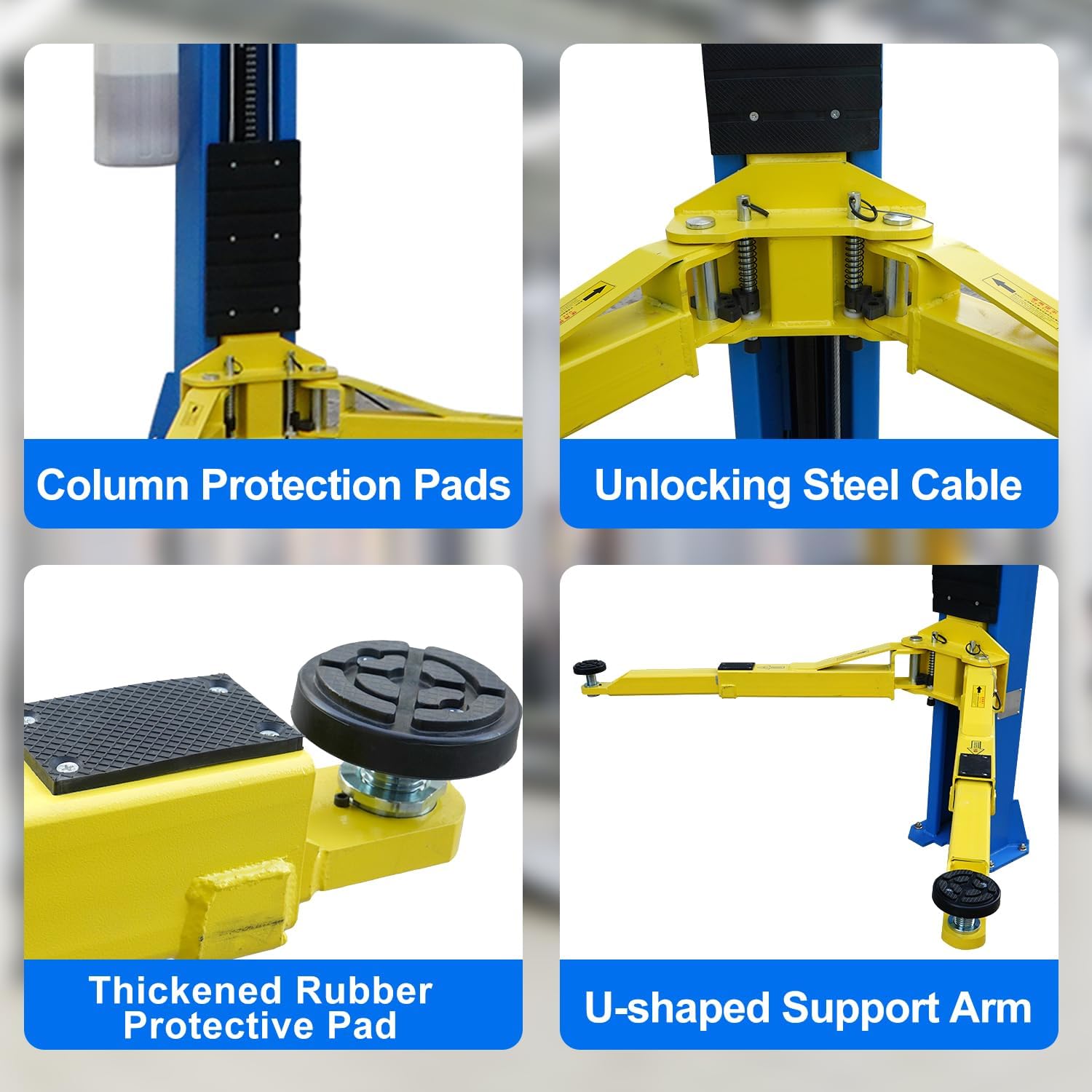 10,000 lb Overhead 2-Post Car Lift, Clear Floor Hydraulic Auto Lift, 73" Max Height, Garage & Shop Vehicle Hoist with Safety Lock Release, 110V, 3-Year Warranty, 2026