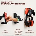 Dhanishtha Headphone Stand | Compatible with PS5 Controller Stand, Headphone Stand for Table, PC Accessories, Headphones Stand, Controller Stand | Gaming Accessories for PC | Wall Mount | gallery image