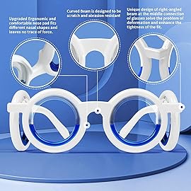 Hion Motion Sickness Glasses, Car Sickness Glasses,Relieve Carsickness Airsickness Seasickness Glasses,Anti Nausea Vertigo Glasses, No Lens Liquid Glasses for Adults or Kids(1Pair Without Bags)