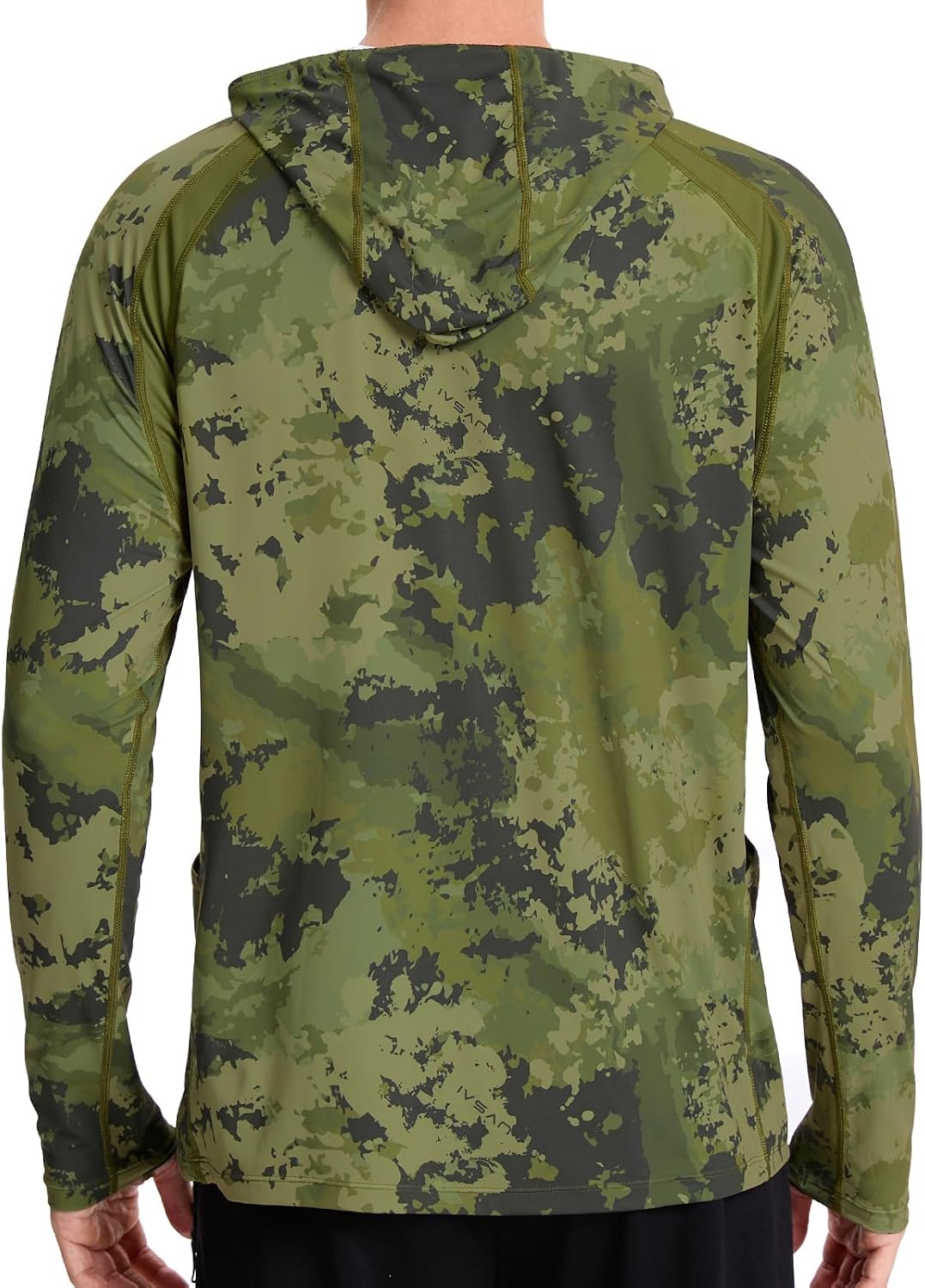 Men’s UPF 50+ Hoodie Shirt Long Sleeve Permanent UV Sun Protection Vented Tee Performance for Outdoor Hiking Fishing