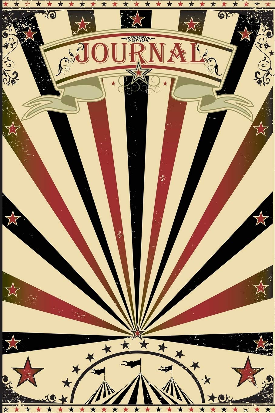 Journal: Vintage Circus Notebook Journal|6x9|100 Wide-Ruled Pages|Soft Matte Cover