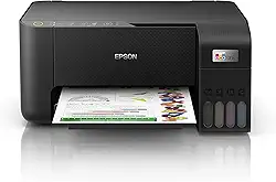 Epson EcoTank L3250 Impressora de tanque de tinta doméstica A4, colorida, impressora 3 em 1 com conectividade WiFi e aplicativo SmartPanel, preta, grande