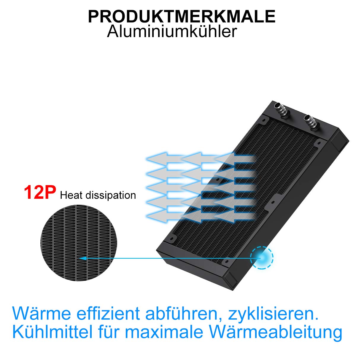 CLDIY Waterkoelblok Aluminium voor Vloeibaar Waterkoeler