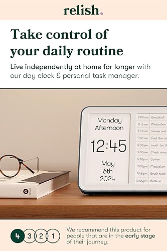 Miniatura 2 de Relish Day Hub - Dementia Clock with Daily Task Manager, HD Large Screen Digital Calendar Clock for Seniors and People with Memory Loss