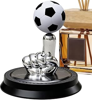 Solar Car Air Freshener - Rotating Soccer Ball Diffuser, Dashboard Decor | Car Fragrance Diffuser - Solar Powered Decor for Vehicles | Rotating Soccer Ball Design for Truck Desk Home Room