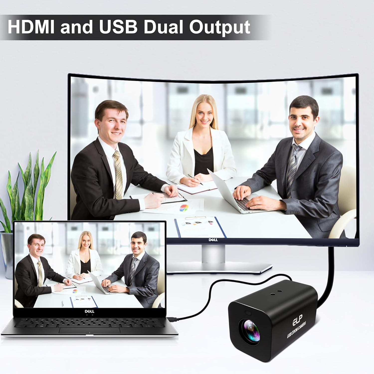 HDMI 12X Zoom USB Camera 4K Autofocus 60FPS High Speed Webcam USB HDMI Simultaneous Output PC Camera Manual Zoom Remote Control for TV Projector Video Conferencing Church Streaming