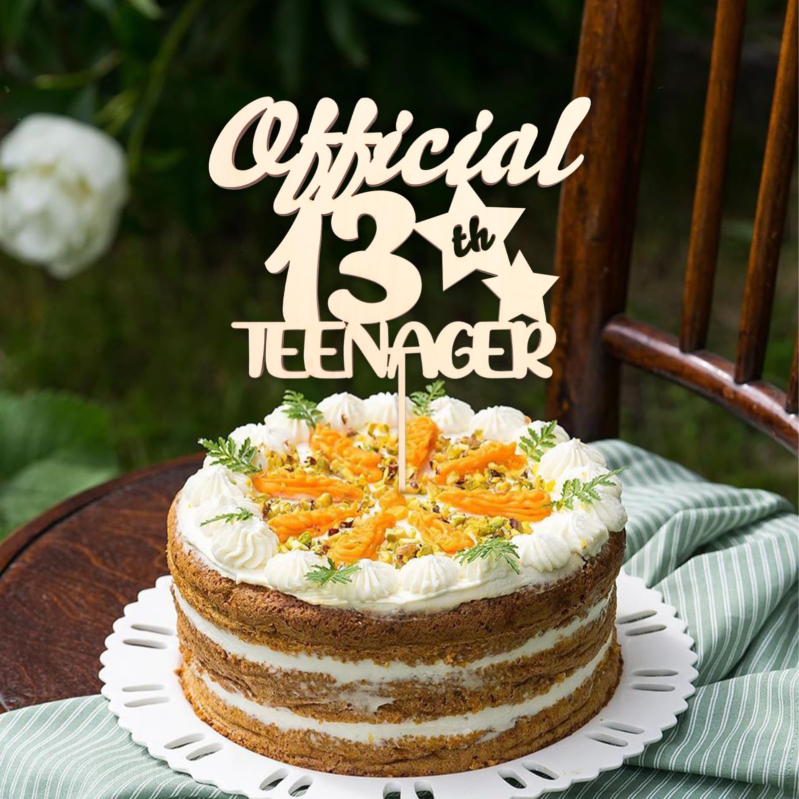 Rsstarxi Tortenaufsatz „I‘m 13“ – Geburtstagsdeko Für Jungen, Teenager-Party, Dunkelblau