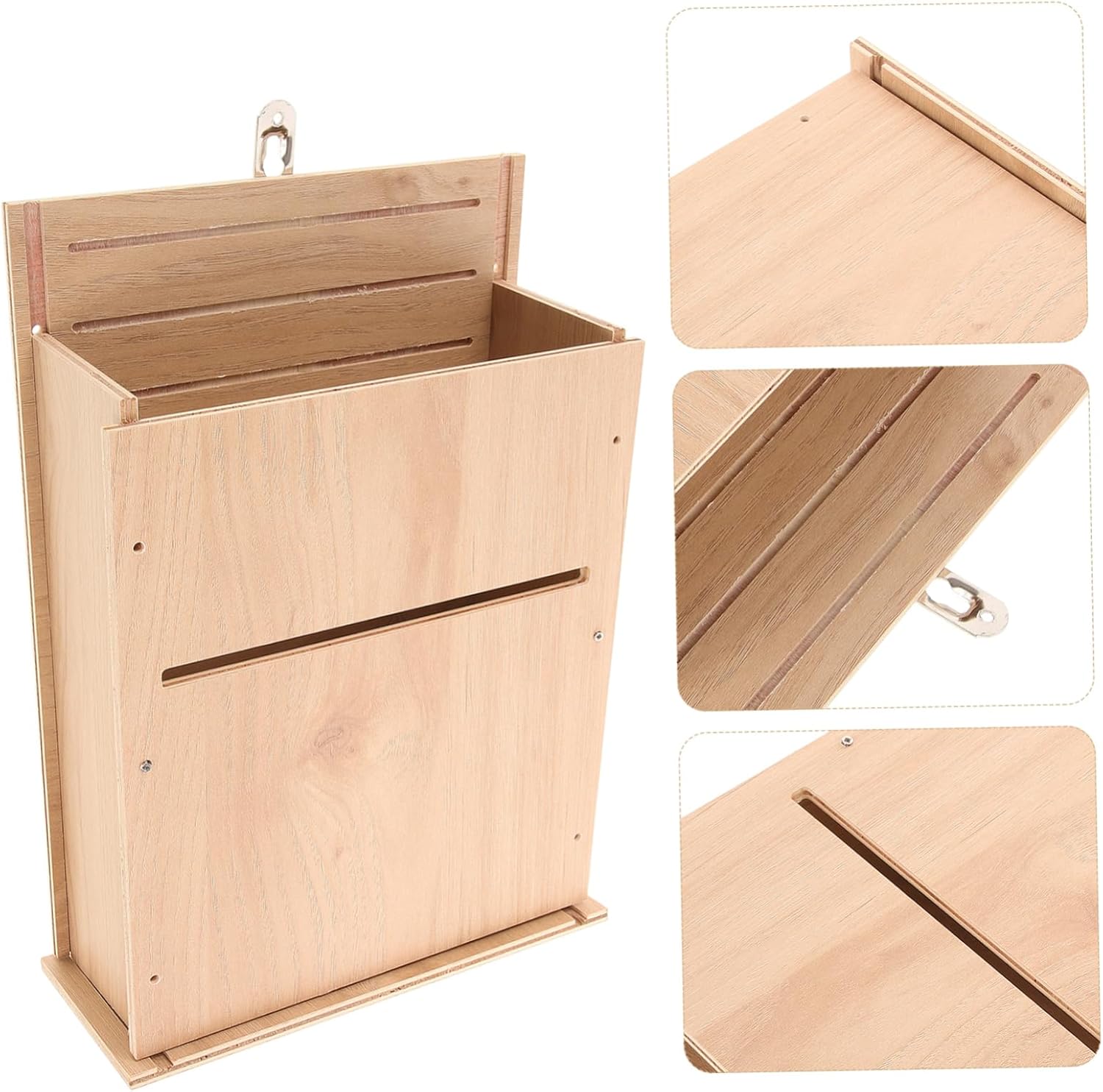 Wooden Bat Box Durable Outdoor Bat House for Garden and Backyard Use Easy to Install Handmade Design for Bats for Attachment