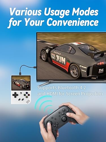 Miniatura 7 de RG35XX Plus Consola de juegos portátil, tarjeta TF 64G, sistema Linux Quad Core consola de videojuegos retro, pantalla IPS de 3.5 pulgadas, consola