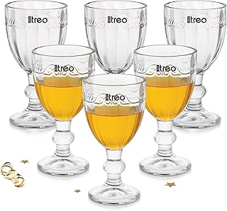 Treo by Milton Glace Shot Glasses I Set of 6 (65 ml) | Elegant Fluted mini Glasses with Geometric Design for Shots, mockta Price In India