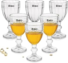 Treo by Milton Glace Shot Glasses I Set of 6 (65 ml) | Elegant Fluted mini Glasses with Geometric Design for Shots, mockta...