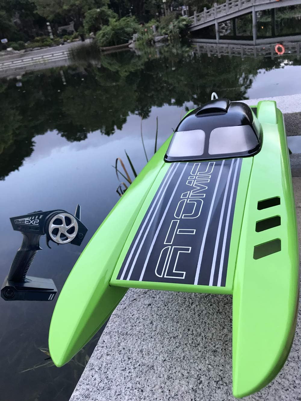 Crаzу Clеаrаnсе Laggest Racing Remote Control Speed Boat 2.4G 85KM/H Brushless Motor Ultimate Version Excellent Configuration Hobbies Player Adult Favor 33.5 inch S210 RC Watercraft (Ready to Run)