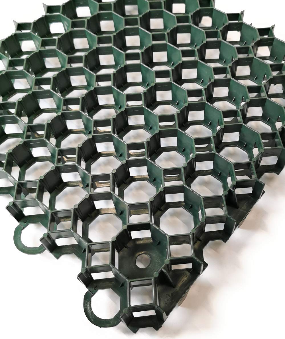 20 Griglie Per Prato In Plastica - 50x50x4 Cm, Nere, Per Giardino E Esterni - Foto 6