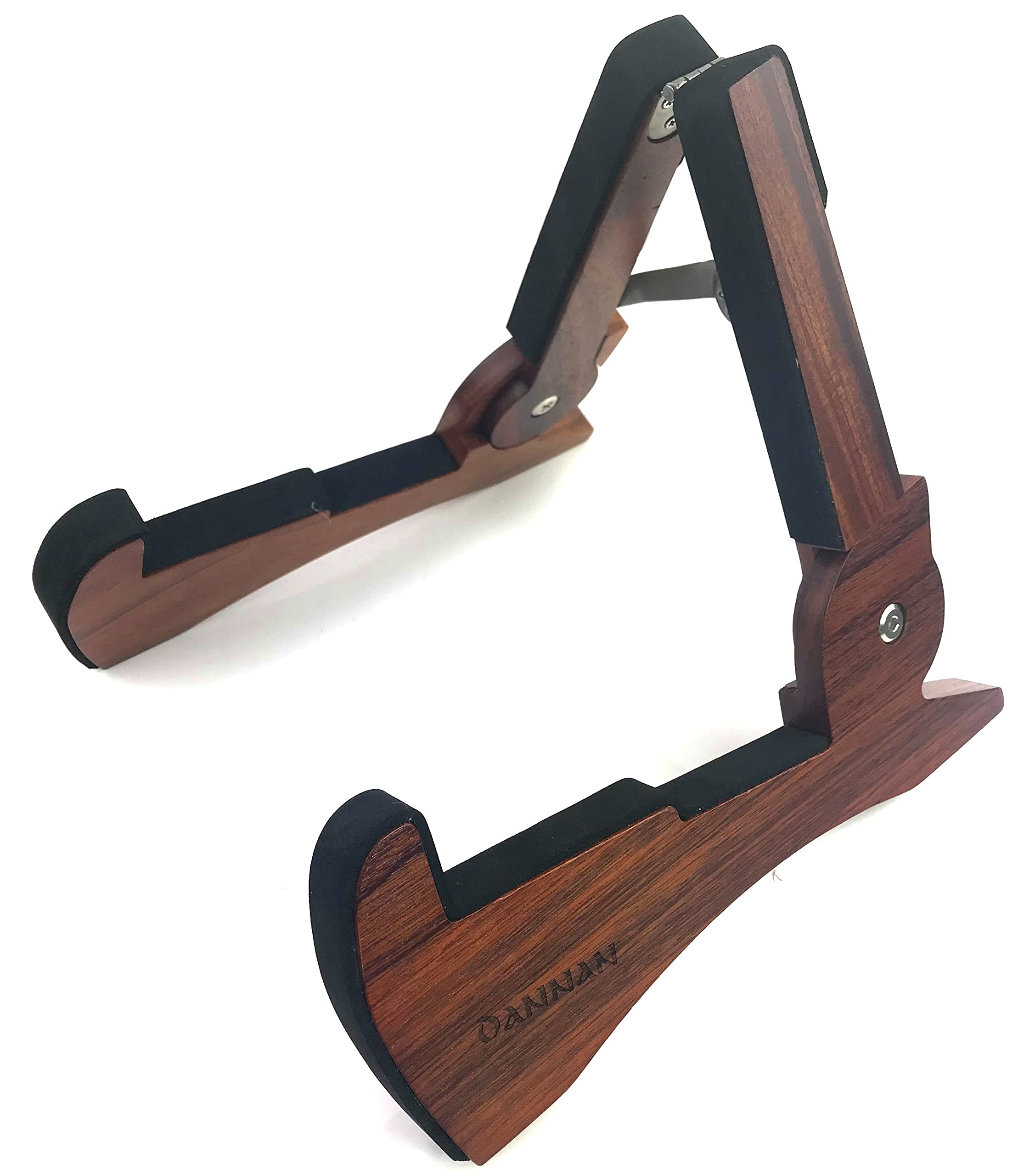 Pro Kussion Foldable Mahogany Dannan Universal Guitar Stand - Acoustic, Bass, Electric