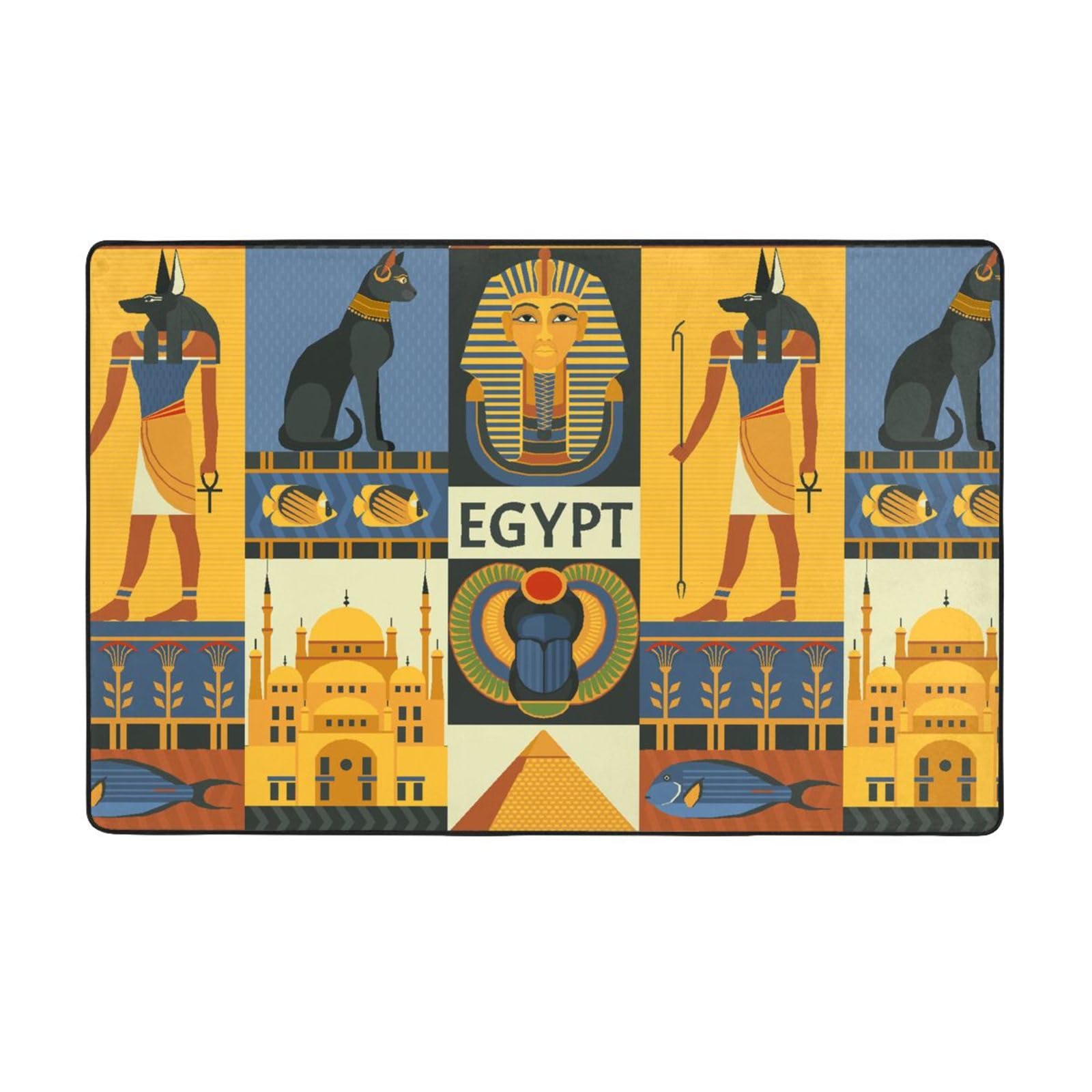 Tapis égyptien antidérapant 150 x 100 cm pour protéger et sublimer vos sols