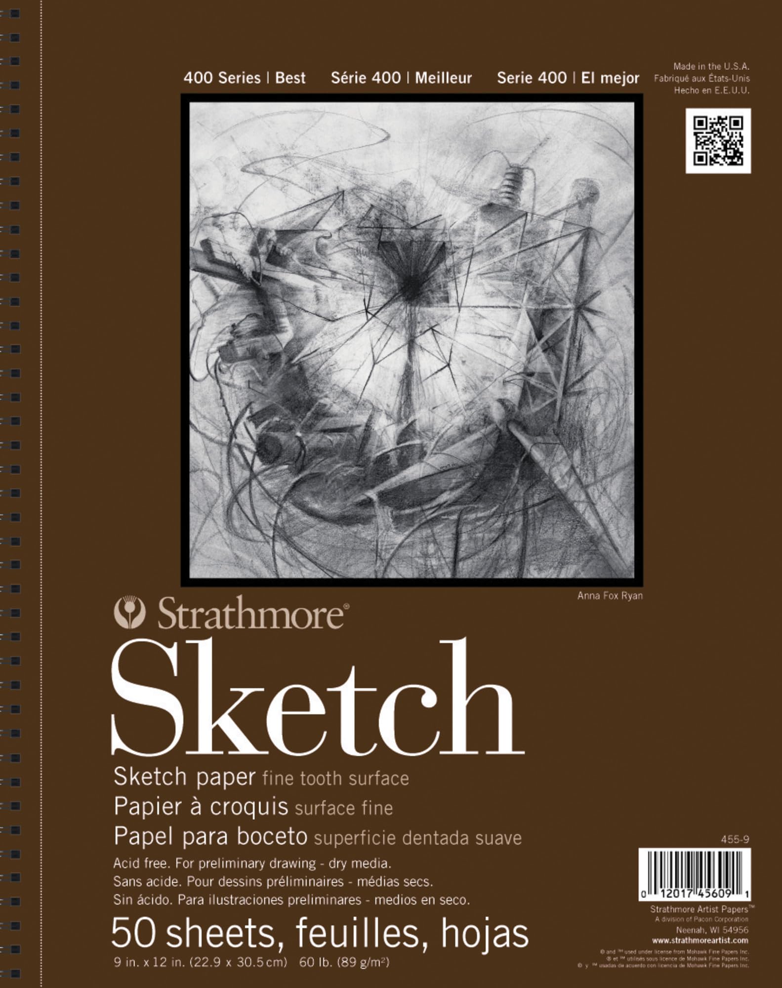 Strathmore STR-455-11 50 Sheet Sketch Pad, 11 by 14 by Strathmore
