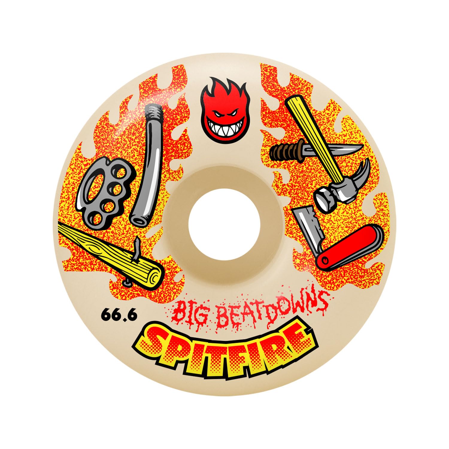 Amazon.com: Spitfire Skateboard Wheels 66.6mm F4 99A Big Beatdowns