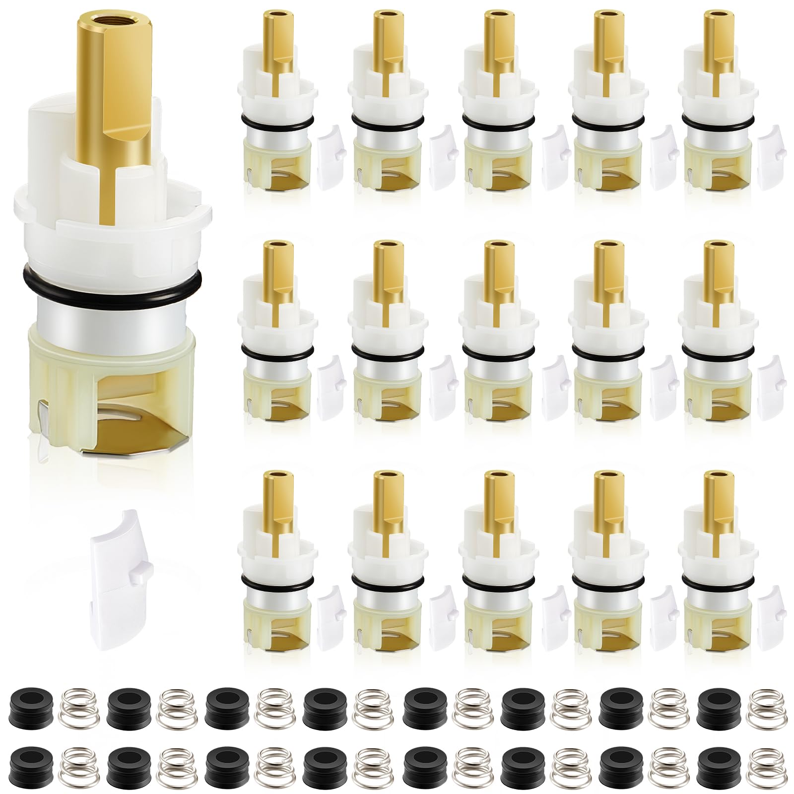 RP25513 - Kit de reparación de grifo de repuesto para grifo con asiento y resorte RP4993, 8 cartuchos para kit de reparación de grifo de cocina (16 piezas)