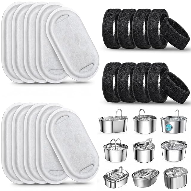 WEFHEF 10PCS Filtro para Fuente de Agua para Gatos