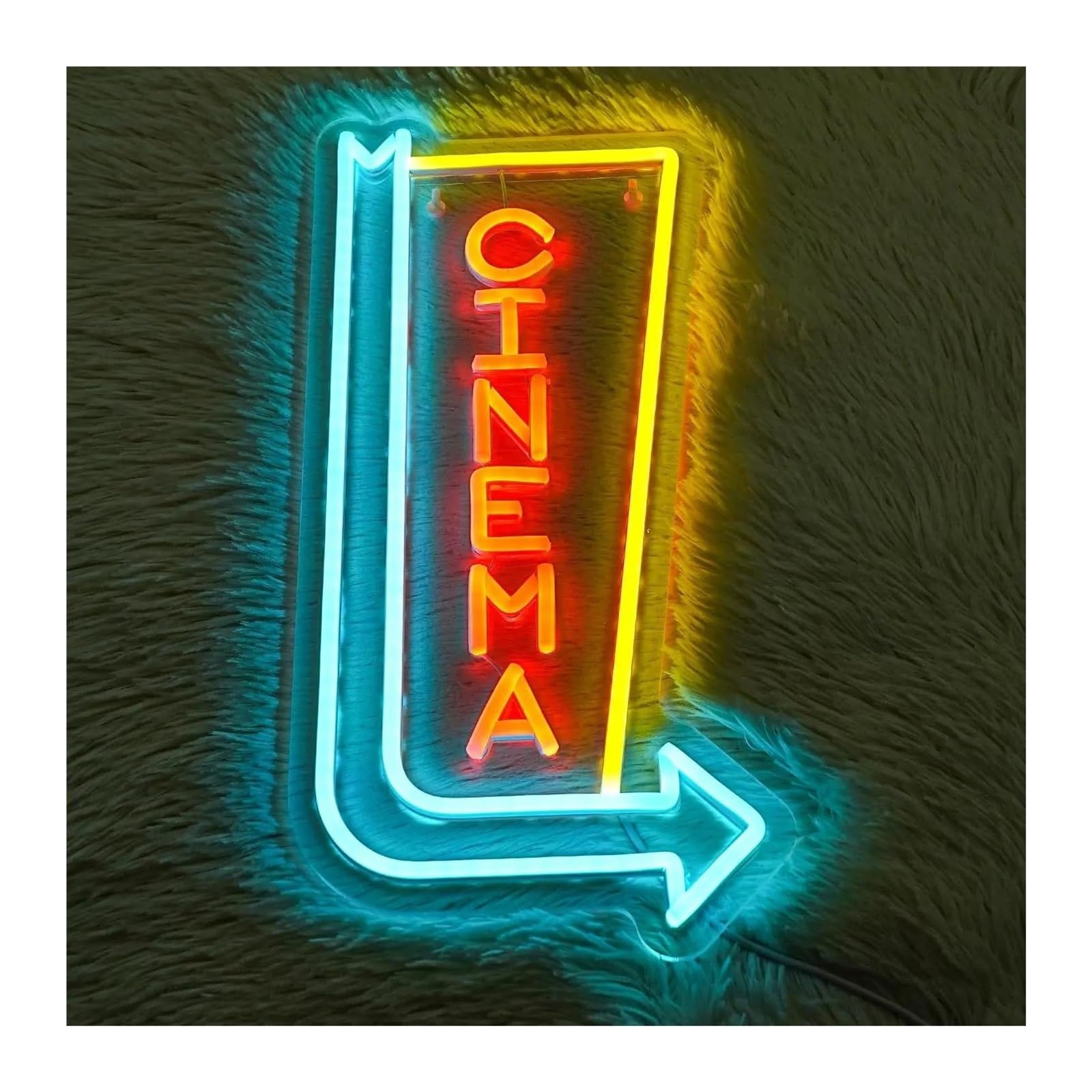 LEMST Sign Lamp Cinema Neon - Movie Atmosphere, Suitable for Video Rooms, Home Theaters and Party Decorations 42cmx20cm