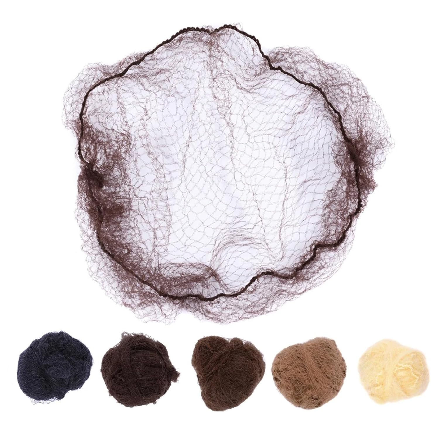 Hair Net 500Pcs 5MM Nylon Hair Nets for Women Invisible Disposable 20Inch Hair tool for Ballet Bun Girls and Women Men(Dark Brown)