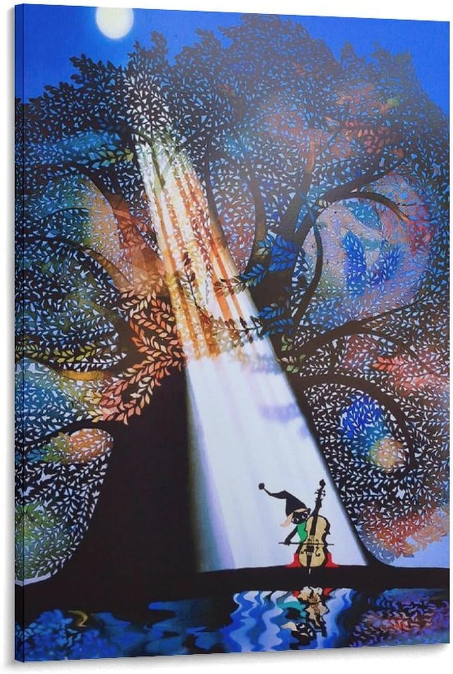 藤城清治『月光の響き』アート ポスター 絵画 ポスター 印刷 ウォール