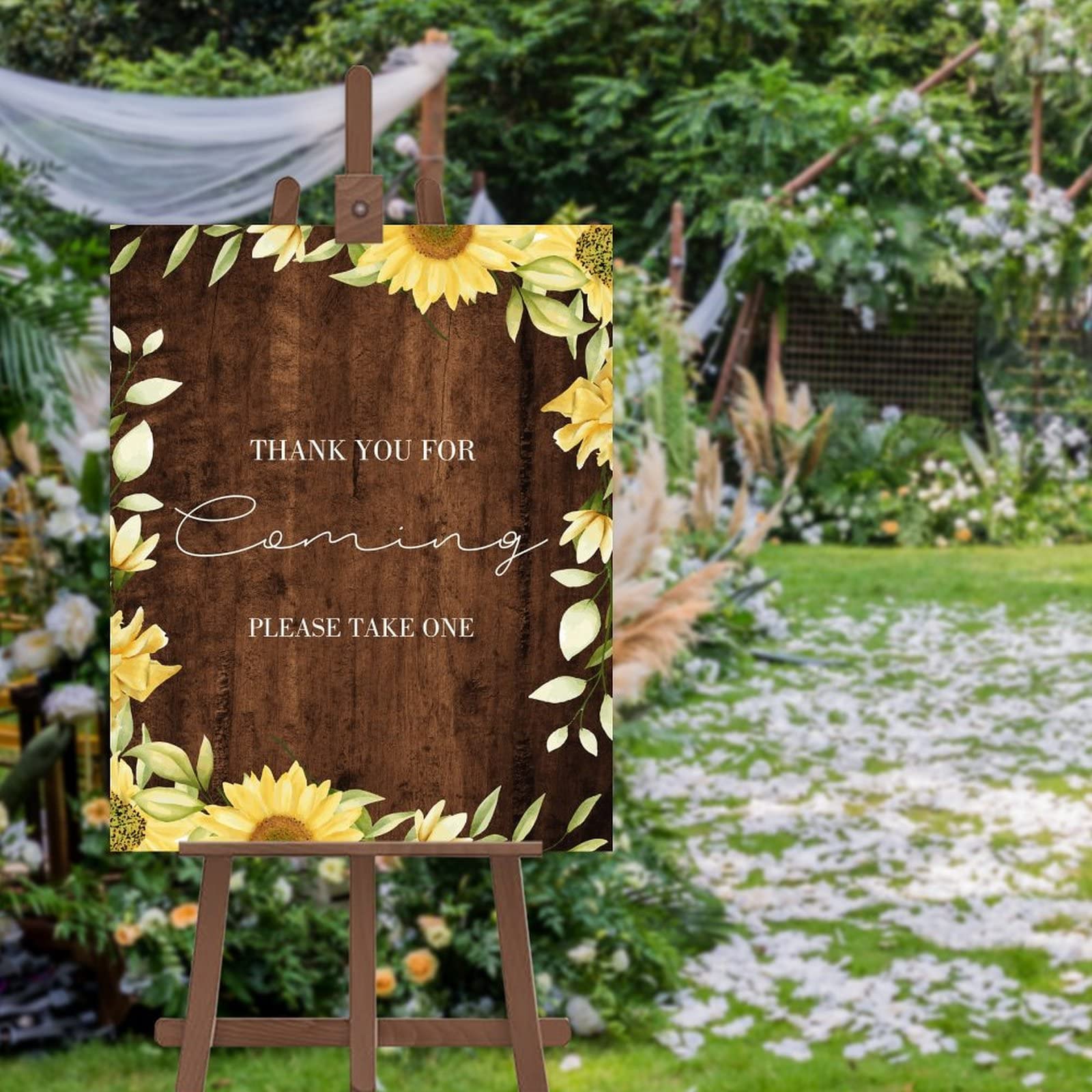 Panneau de bienvenue tournesol à personnaliser cadeau de mariage original souvenir
