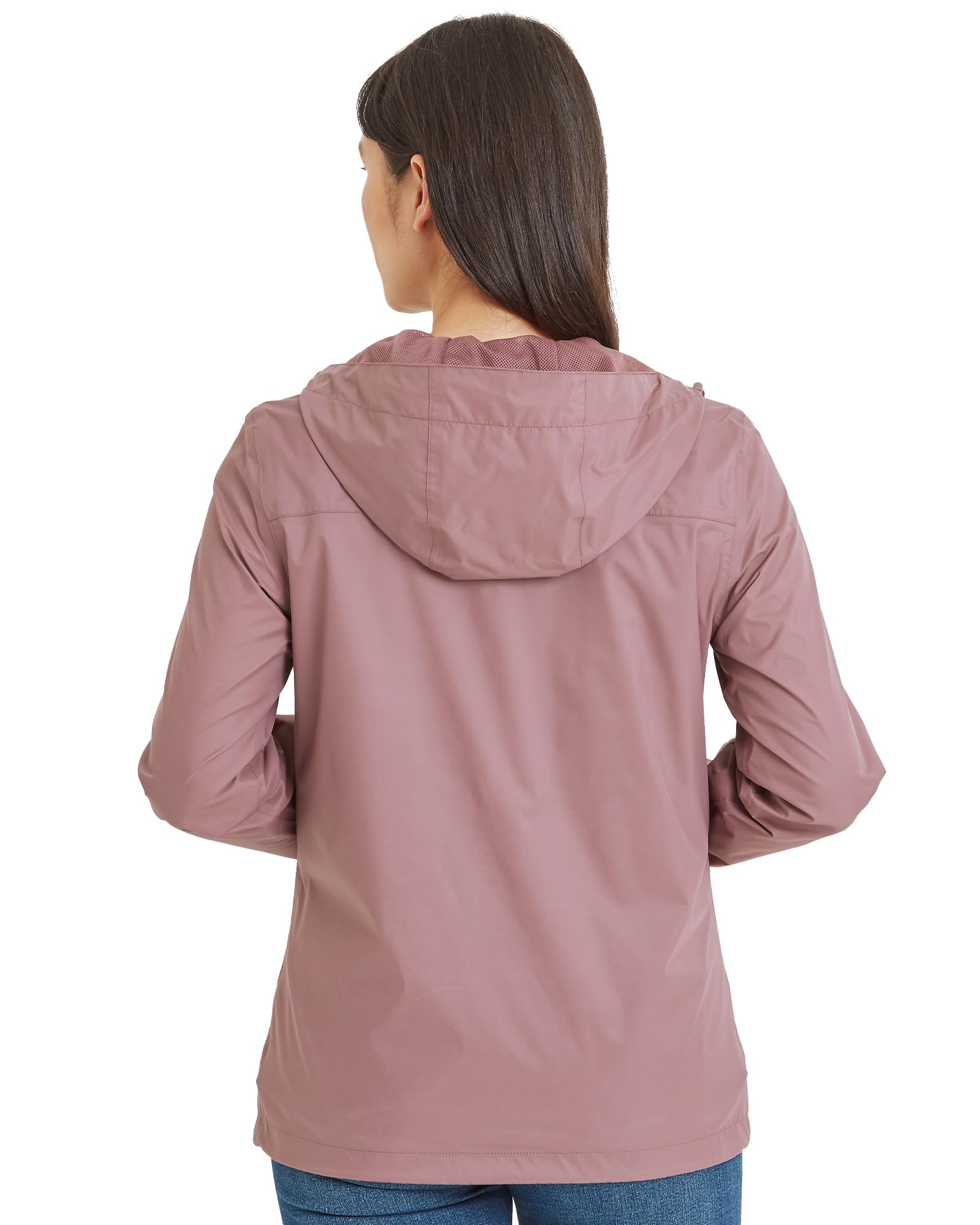TOG24 Craven Damen Regenjacke Leicht Wasserdichte Outdoorjacke Atmungsaktive Windbreaker Faltbar Übergangsjacke Fahrradjacke mit Kapuze für Frauen