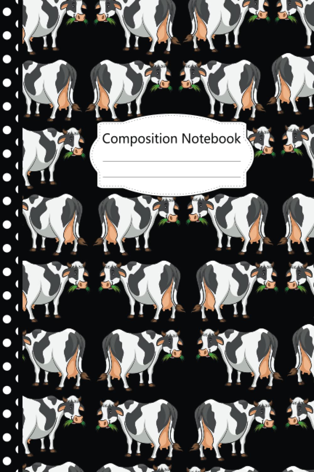 Cow Composition Notebook: Pretty Cow Blank Lined Journal: 100 pages 6x9" Cow Journal For Girls, Kids, Adults, Students, Teachers, School Supplies, Writing Journal, Perfect Gifts For Cow Lovers