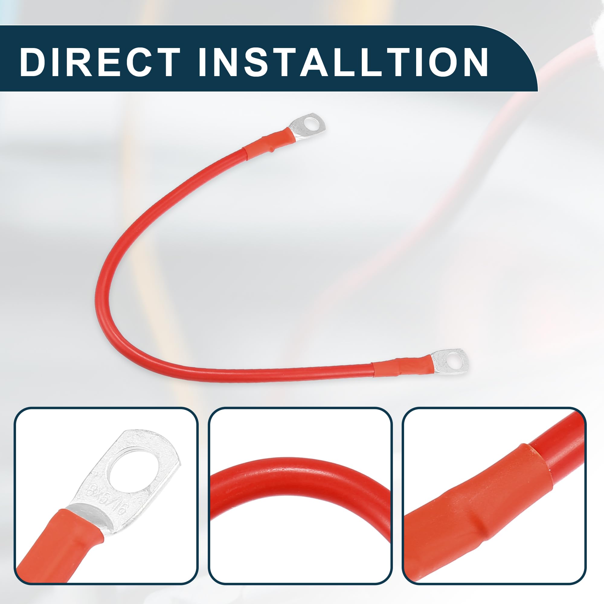 Hihaha Câble Onduleur Batterie En Cuivre/Intérieur 8 AWG Calibre 3/8