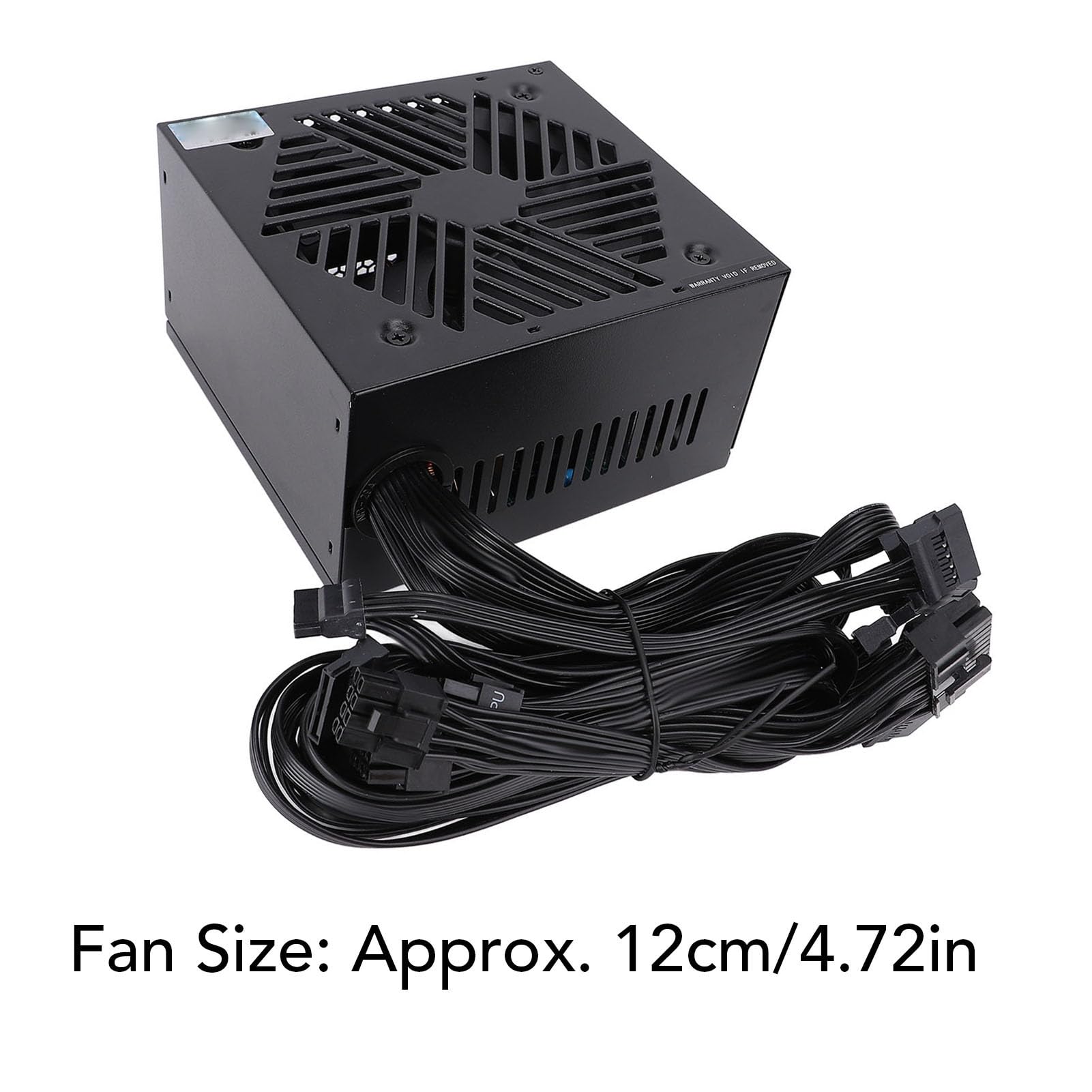 Jectse Fuente de Alimentación de Alta Potencia de 600w, Riel único de 12v, Fuente de Alimentación para Caja de Escritorio, Admite Plataformas de Doble Núcleo y Es Compatible con los