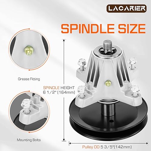 Miniatura 2 de Kit de reconstrucción de cubierta para modelos Cub Cadet XT1-LT42 XT2-LX42 de 42 pulgadas, 2 conjuntos de husillo 618-06976, 2 cuchillas