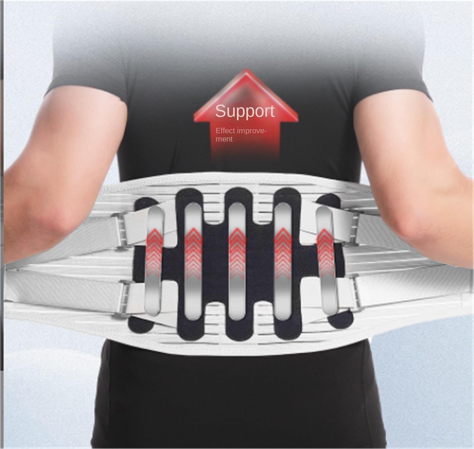 Rückenstützgürtel Leicht Rückenstützhalterung, Verstellbarer Lordosenstützgürtel, Sport-Shaper-Gürtel Atmungsaktiv(S)