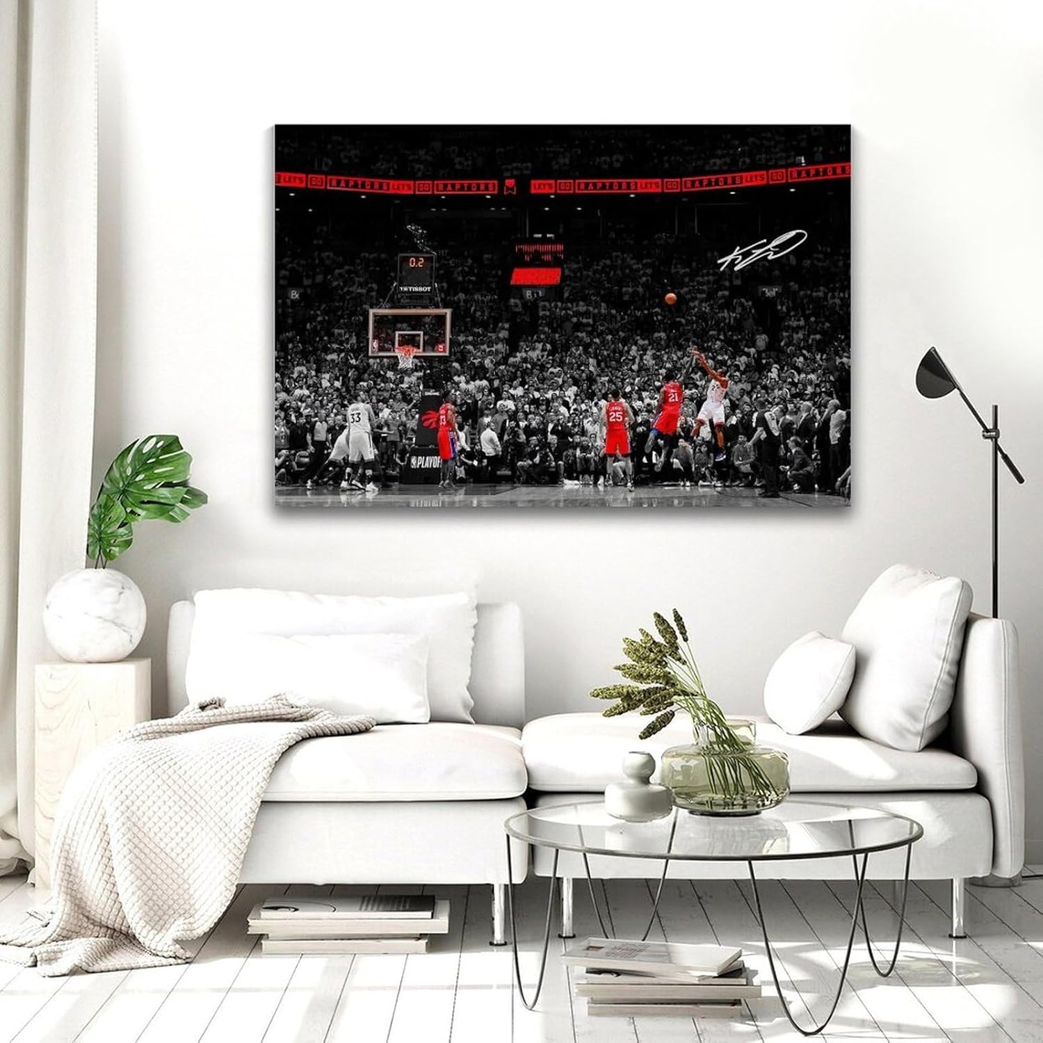XIBANY Kawhi Leonard Poster Basketball Player Canvas Print Art Poster, Wall Art Home Decoration Painting. ID3332; Frame; 12x18inch(30x45cm)