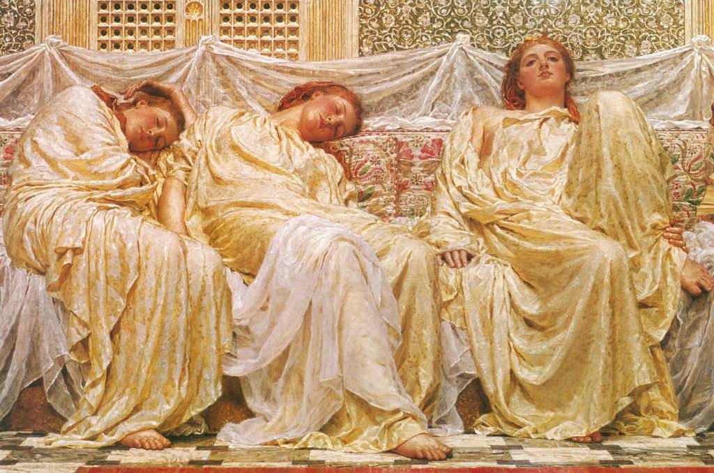 絵画 THE DREAMERS Amazon.com: Albert Joseph Moore The Dreamers 1882 Academicism