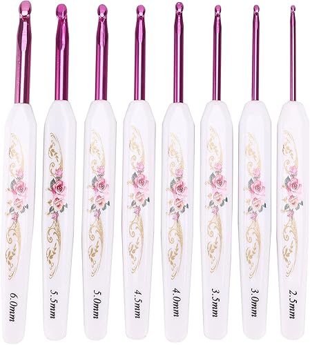 Agujas de ganchillo, juego de ganchos de ganchillo, kit de agujas de tejer para bricolaje, para el hogar, para tejer y tejer (porcelana de cártamo,