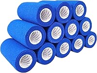 Vista 20 de Vendaje cohesivo autoadherente de látex de 4 x 5 yardas, vendajes de primeros auxilios, cinta deportiva elástica para esguince e hinchazón