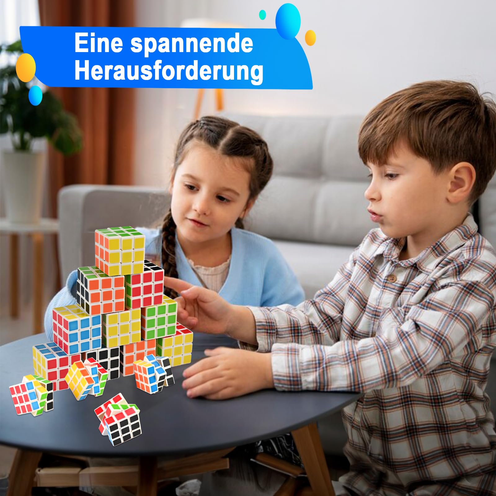 30 stuks mini-magische kubussen, 3 cm, mini-puzzel, geduldspel, set van