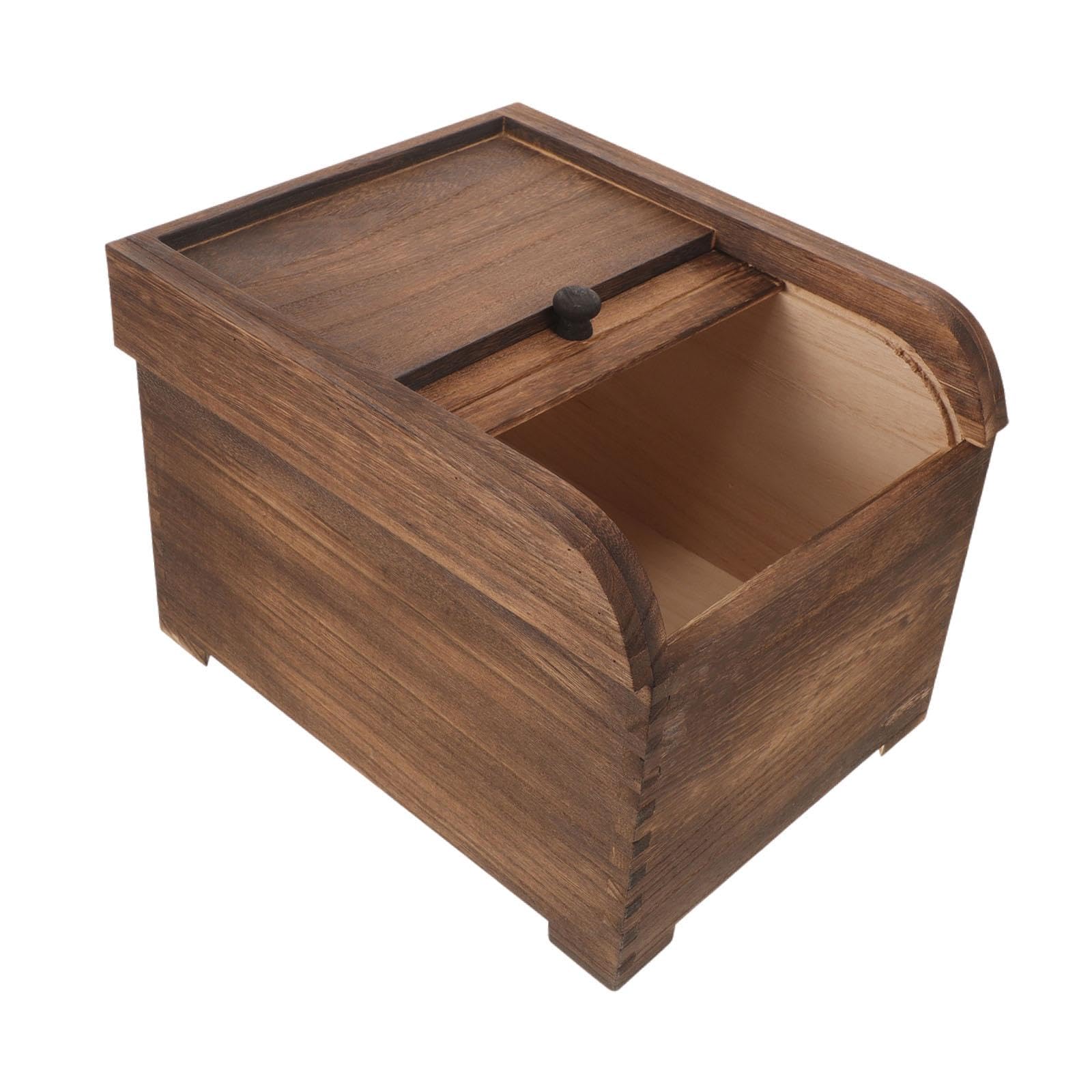 Boîte à céréales en bois et récipient de stockage de riz pour cuisine organisée