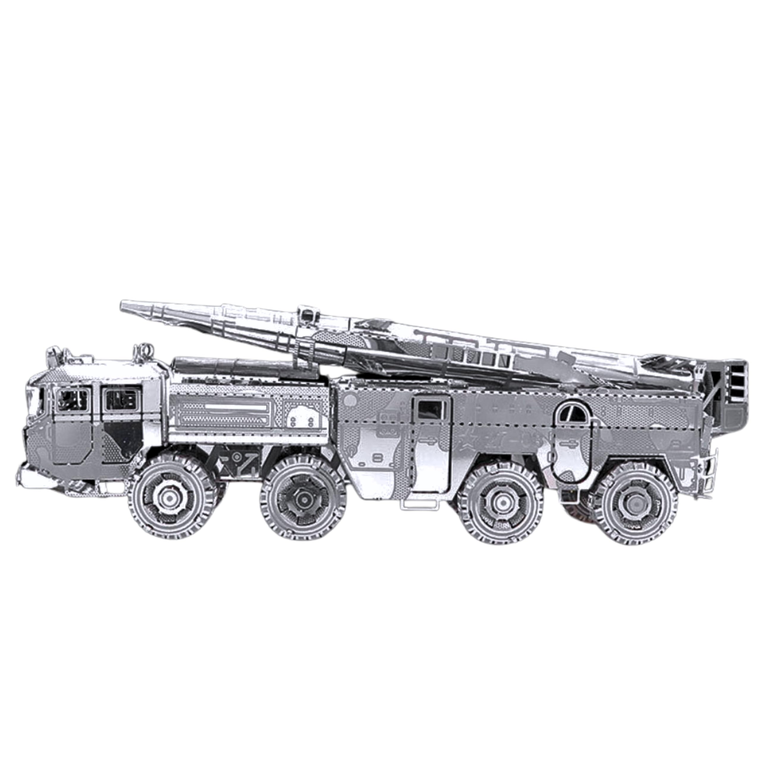Metal Zone DF-11 DF-11 Metal 3D Puzzle Model Truck Missile Launcher to Assemble Metal Puzzle 3D Combat 3D Puzzle in Metal for Adults 13.5 x 3.5 x 12.7 cm - Image 3