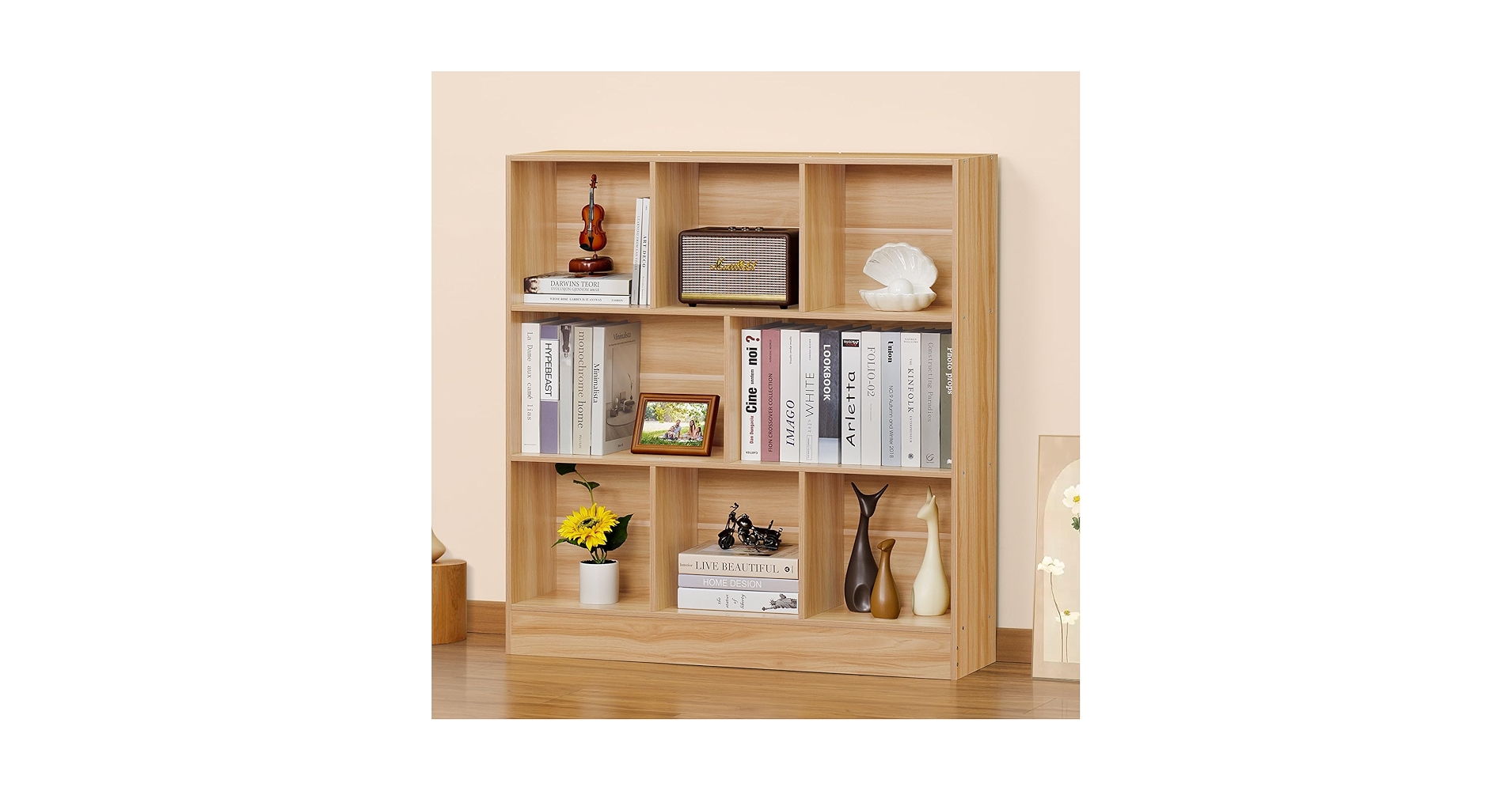 置物 Patricia 1993 Wood Wall Curio Display Shelves Vintage 90s